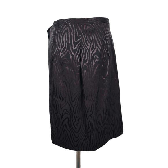 Vth 90s Alberto Makali Moire Skirt Suit Set Size 10 Purple Jacket Mini Pencil - Picture 8 of 12